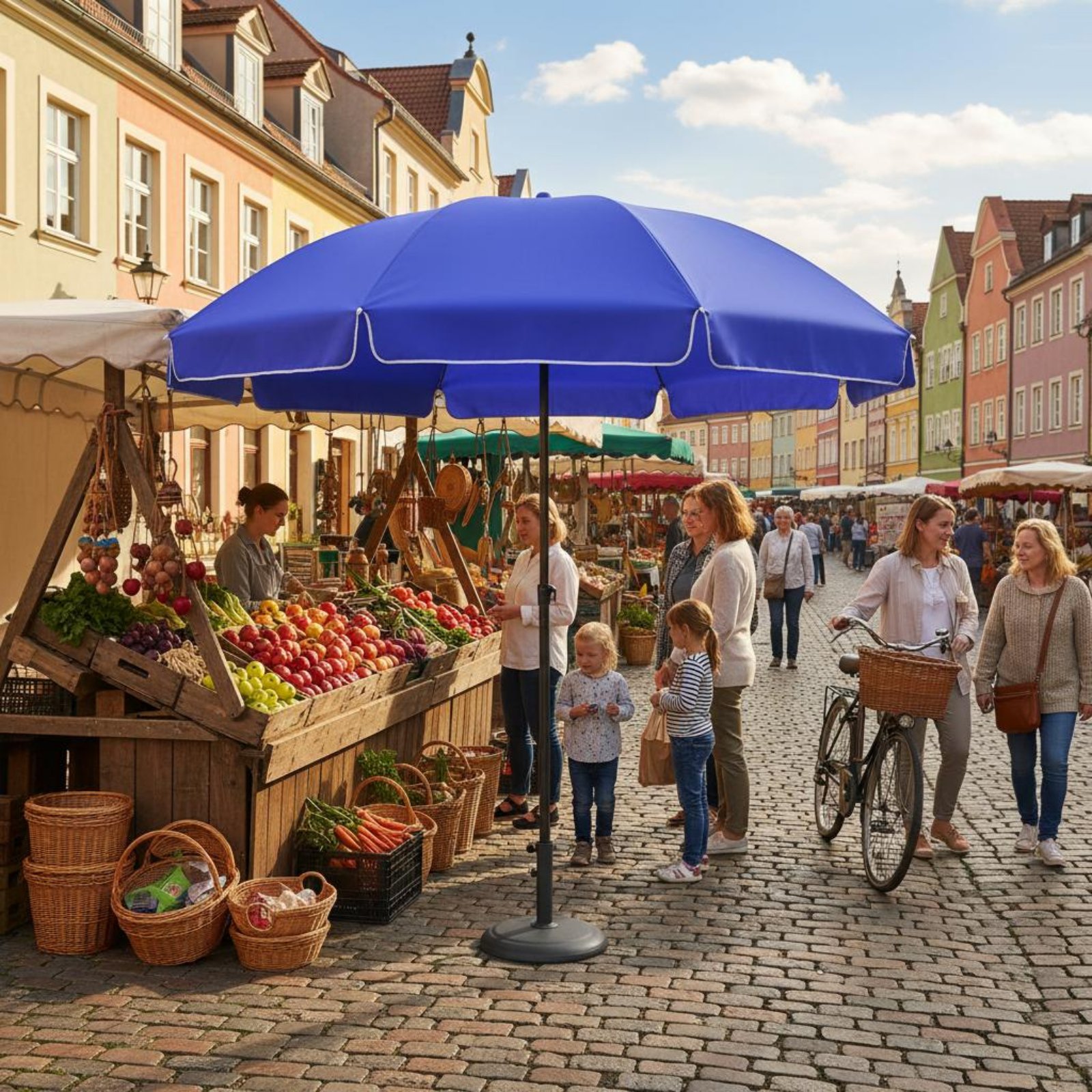 Outdoor Furniture Vendors - Round Weatherproof Umbrella Waterproof Large Outdoor