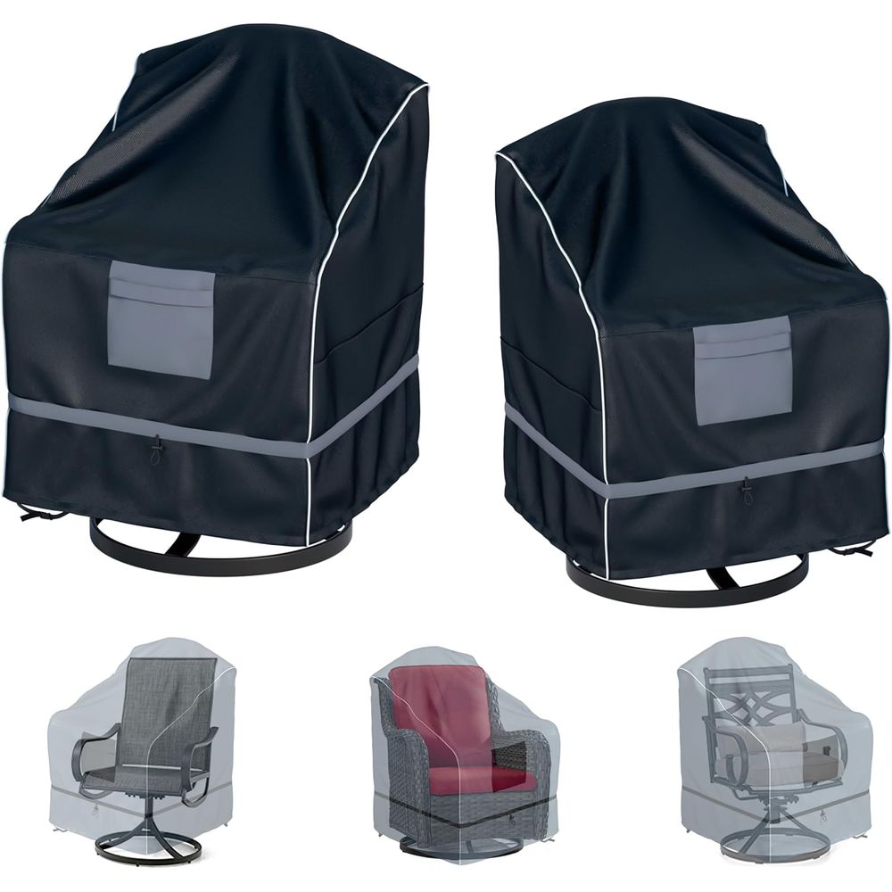 Outdoor Furniture Covers - Outdoor Swivel Recliner Cover, Waterproof Heavy