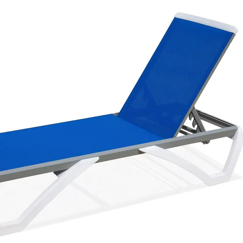 Deck Chair Lounger - Modern Aluminum Adjustable Lounge Chair All-Weather