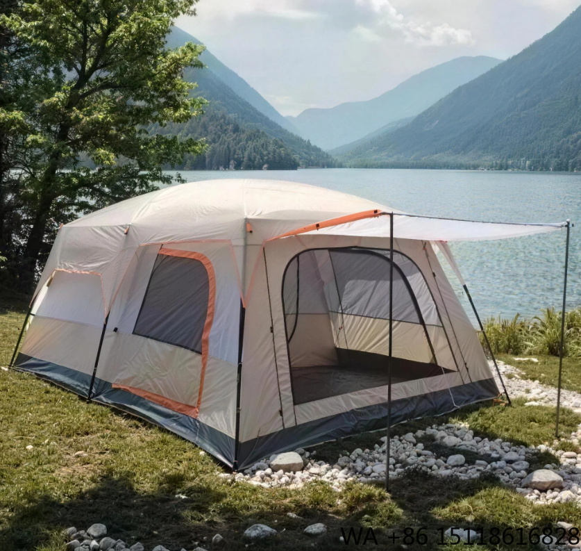 Outdoor Furniture Waterproof - Luxury Large Camping Tent, Two Bedrooms