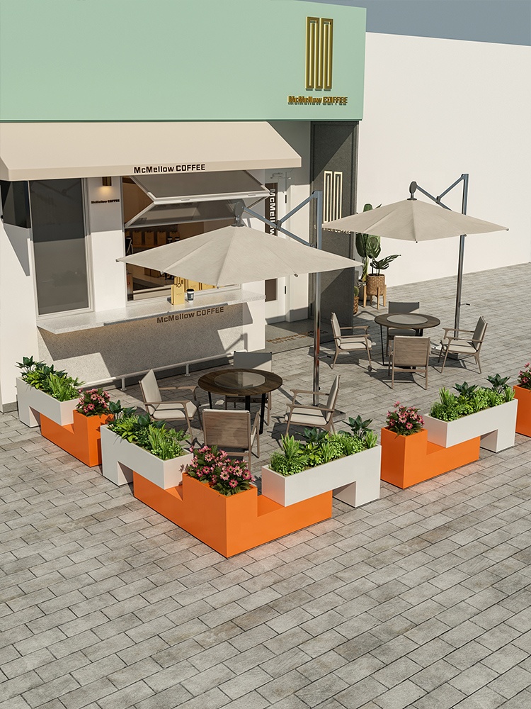 Outdoor Furniture Store - &Outdoor Wrought-Iron Flower Beds Partition Planters