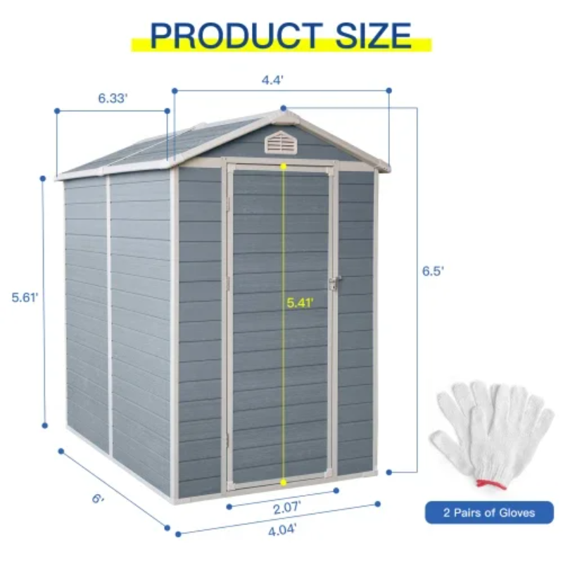 6x4ft Resin Outdoor Storage Sh - Outdoor Furniture Store ulasan dan harga