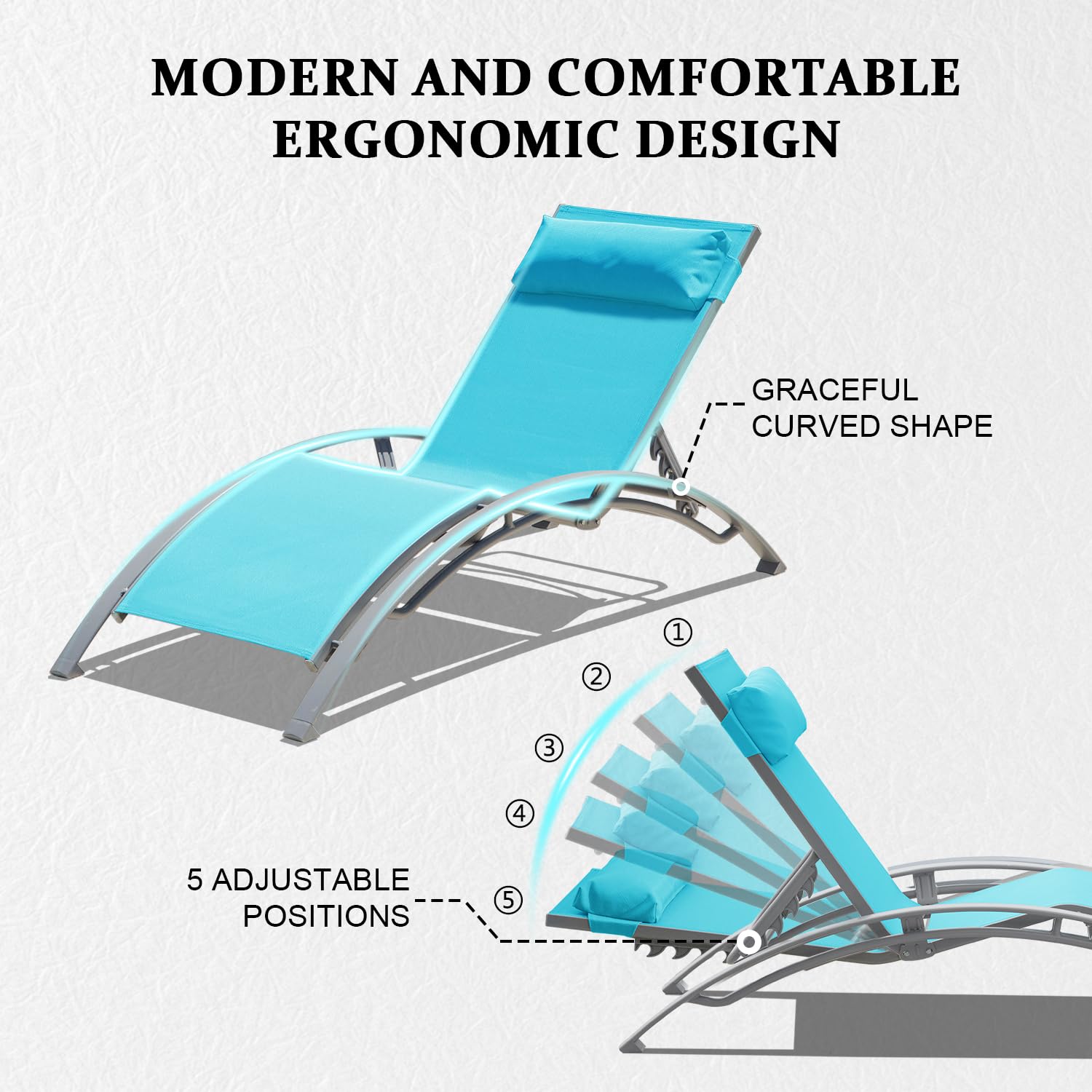 Aluminum Outdoor Sun Loungers  - Deck Chair Lounger ulasan dan harga