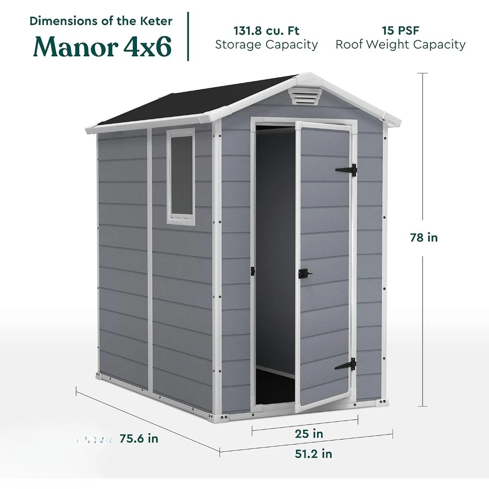 A Manor 4x6 Resin Outdoor Stor - Outdoor Furniture Store ulasan dan harga