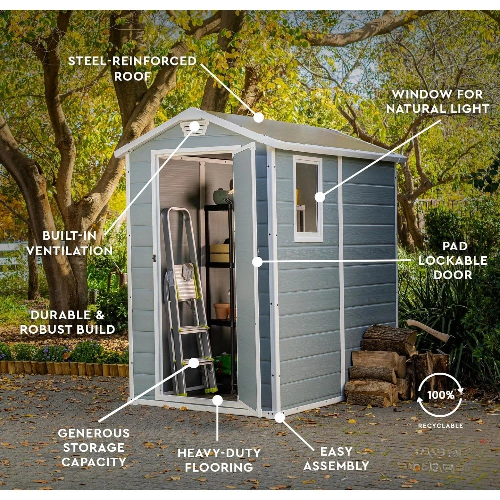 A Manor 4x6 Resin Outdoor Stor - Outdoor Furniture Store ulasan dan harga