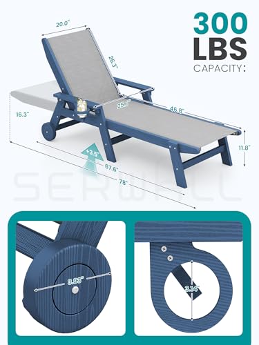 Textilene Patio Chaise Lounge  - Deck Chair Lounger ulasan dan harga