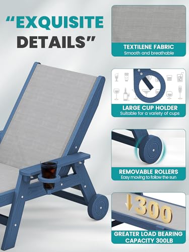 Textilene Patio Chaise Lounge  - Deck Chair Lounger ulasan dan harga