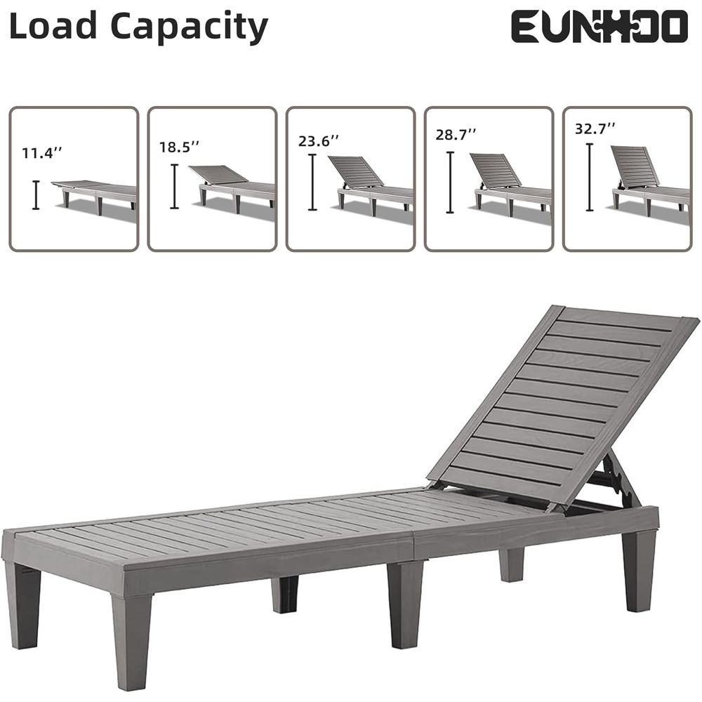 Set o 2, Adjustable Pool Loung - Deck Chair Lounger ulasan dan harga