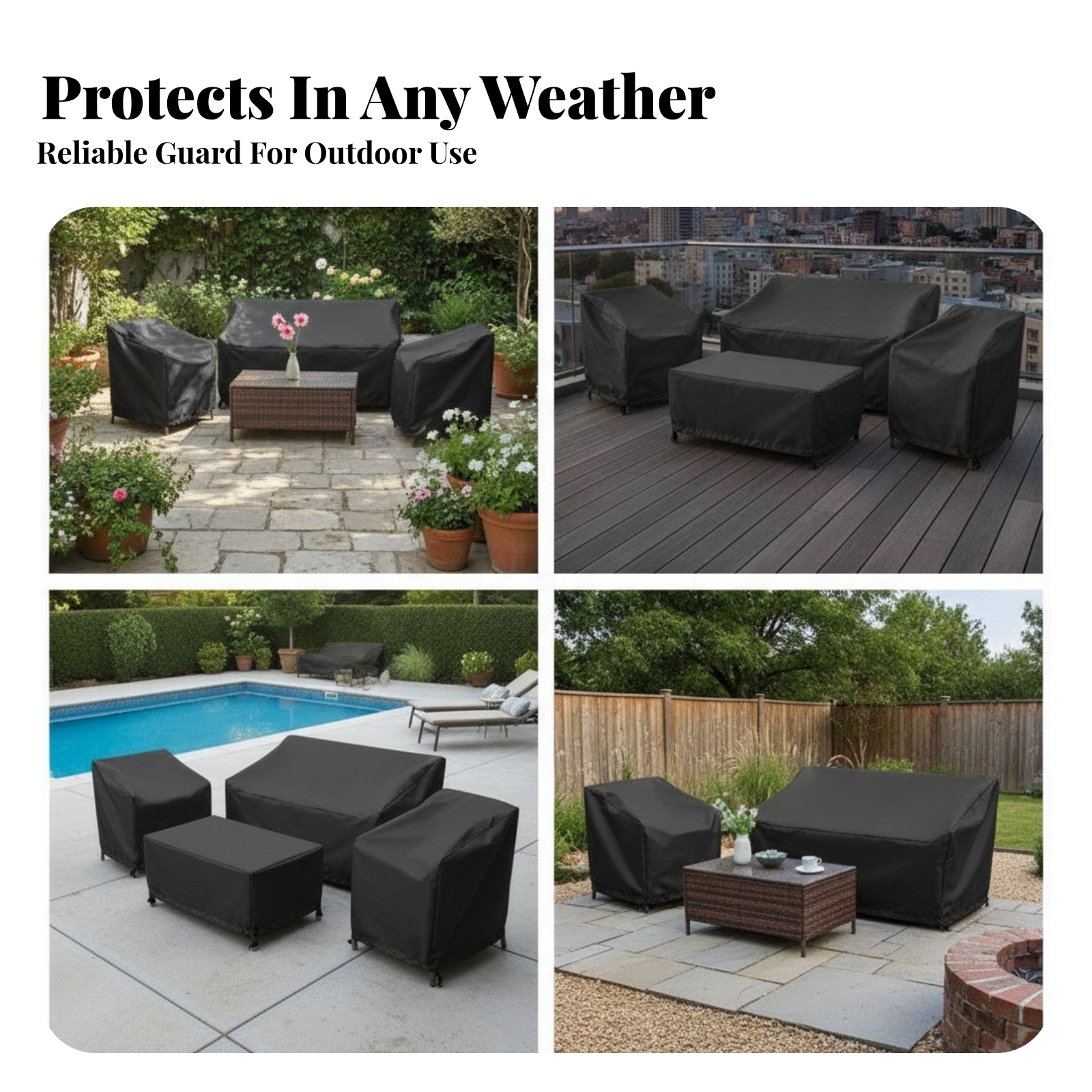 4 Pieces Fitted Patio Furnitur - Outdoor Furniture Covers ulasan dan harga