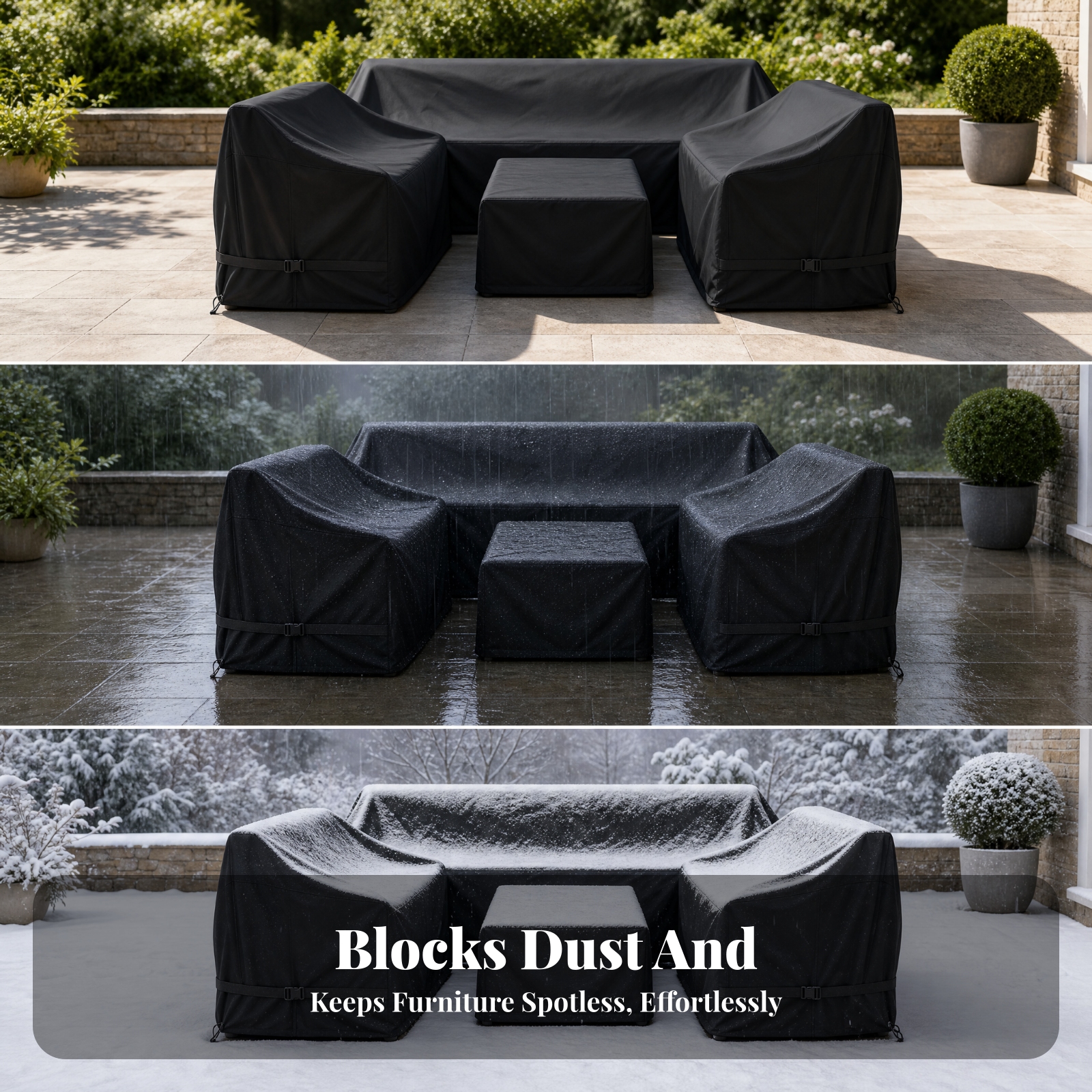 4 Pieces Fitted Patio Furnitur - Outdoor Furniture Covers ulasan dan harga