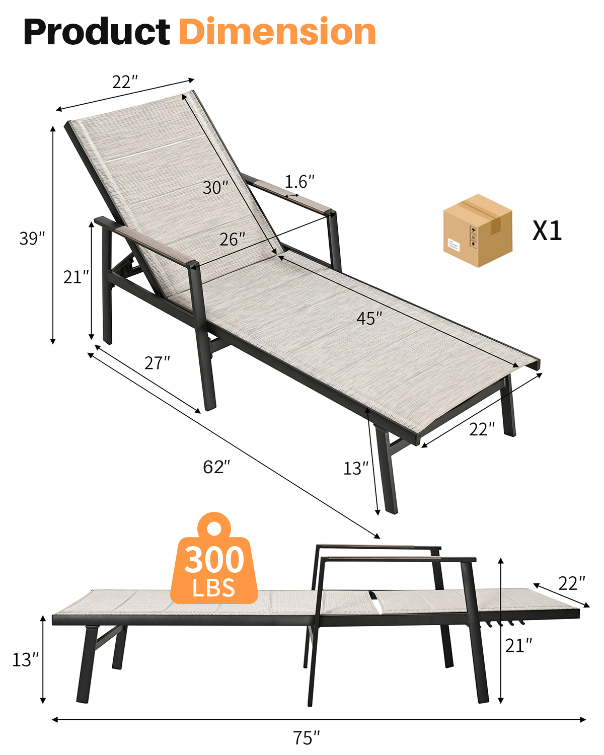 SEEHILL Aluminum Outdoor Chais - Deck Chair Lounger ulasan dan harga