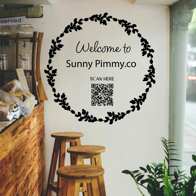 Leaf wreath decal for front st - Outdoor Furniture Store ulasan dan harga