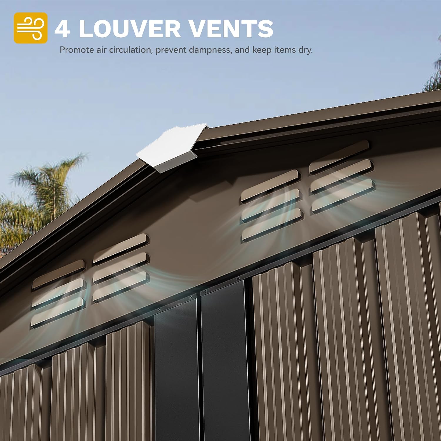 6x4ft Metal Outdoor Storage Sh - Outdoor Furniture Waterproof ulasan dan harga