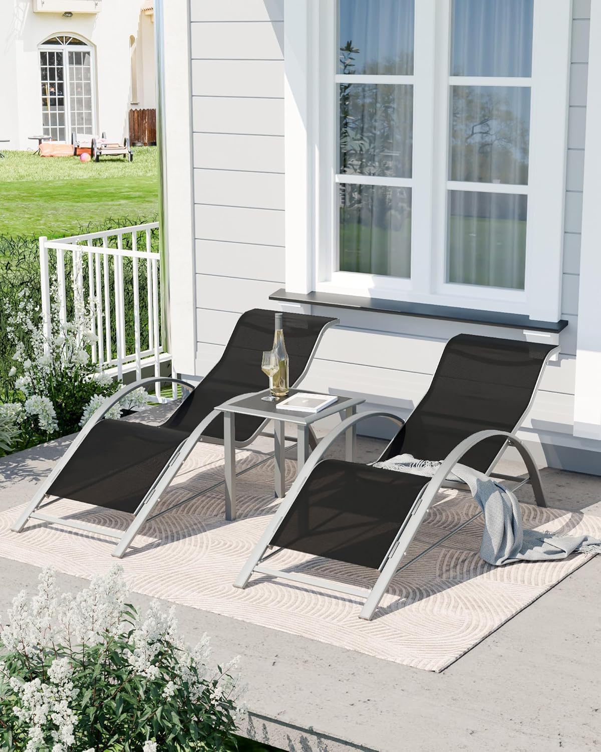 Patio Pool Chair Sun Lounger S - Deck Chair Lounger ulasan dan harga