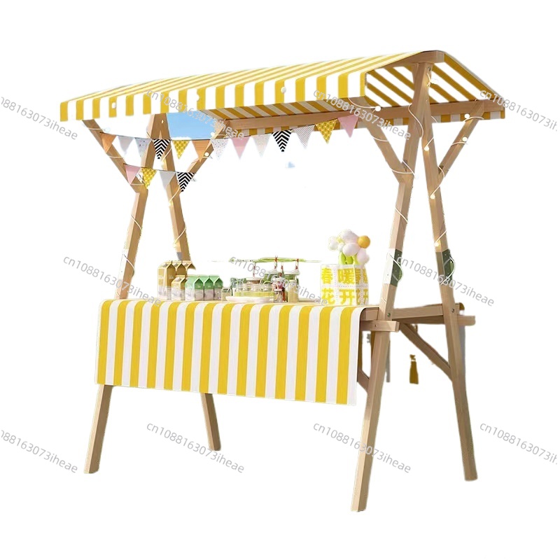 Portable wooden market stall d - Outdoor Furniture Vendors ulasan dan harga