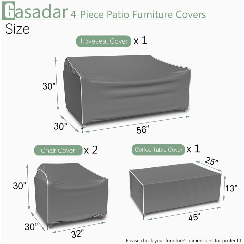Patio Furniture Covers, 4-Piec - Outdoor Furniture Covers ulasan dan harga