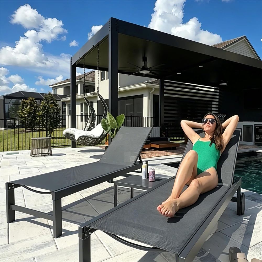 with Wheels Pool Lounge Chairs - Deck Chair Lounger ulasan dan harga