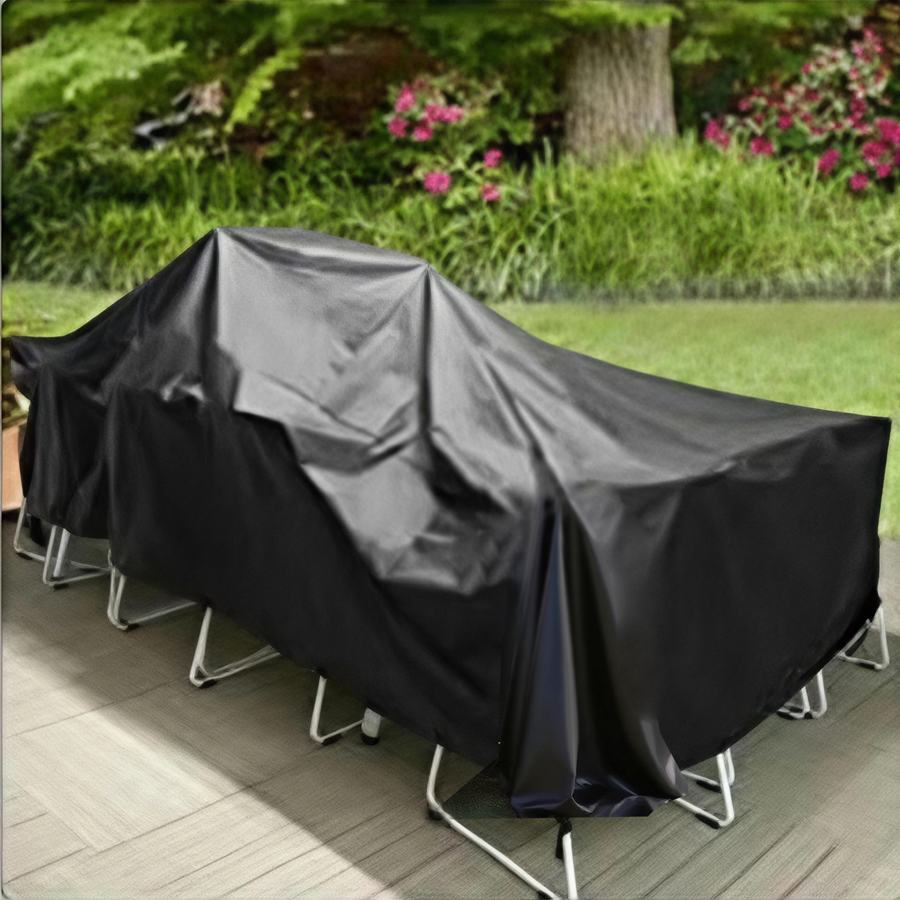 Durable Pure Black PVC Waterpr - Outdoor Furniture Covers ulasan dan harga