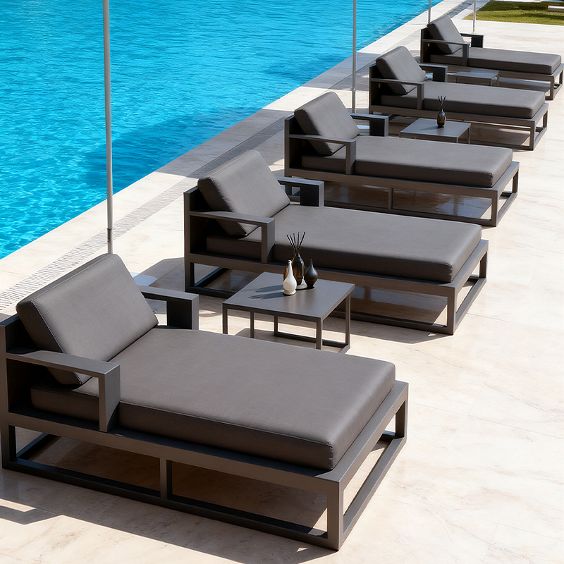 Outdoor Aluminum Sunbed Garden - Deck Chair Lounger ulasan dan harga