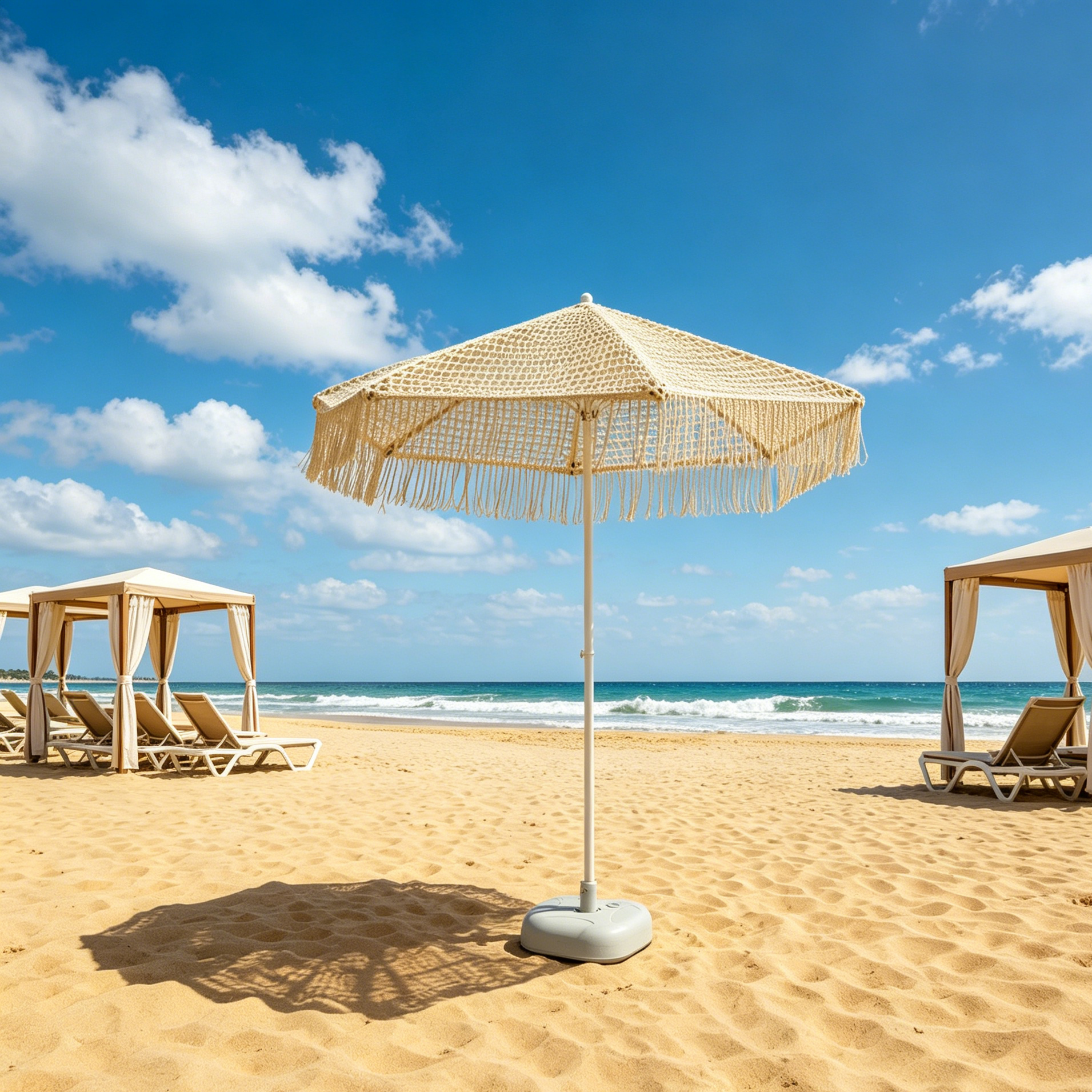Tassel Patio Umbrella Sun Prot - Outdoor Furniture Vendors ulasan dan harga