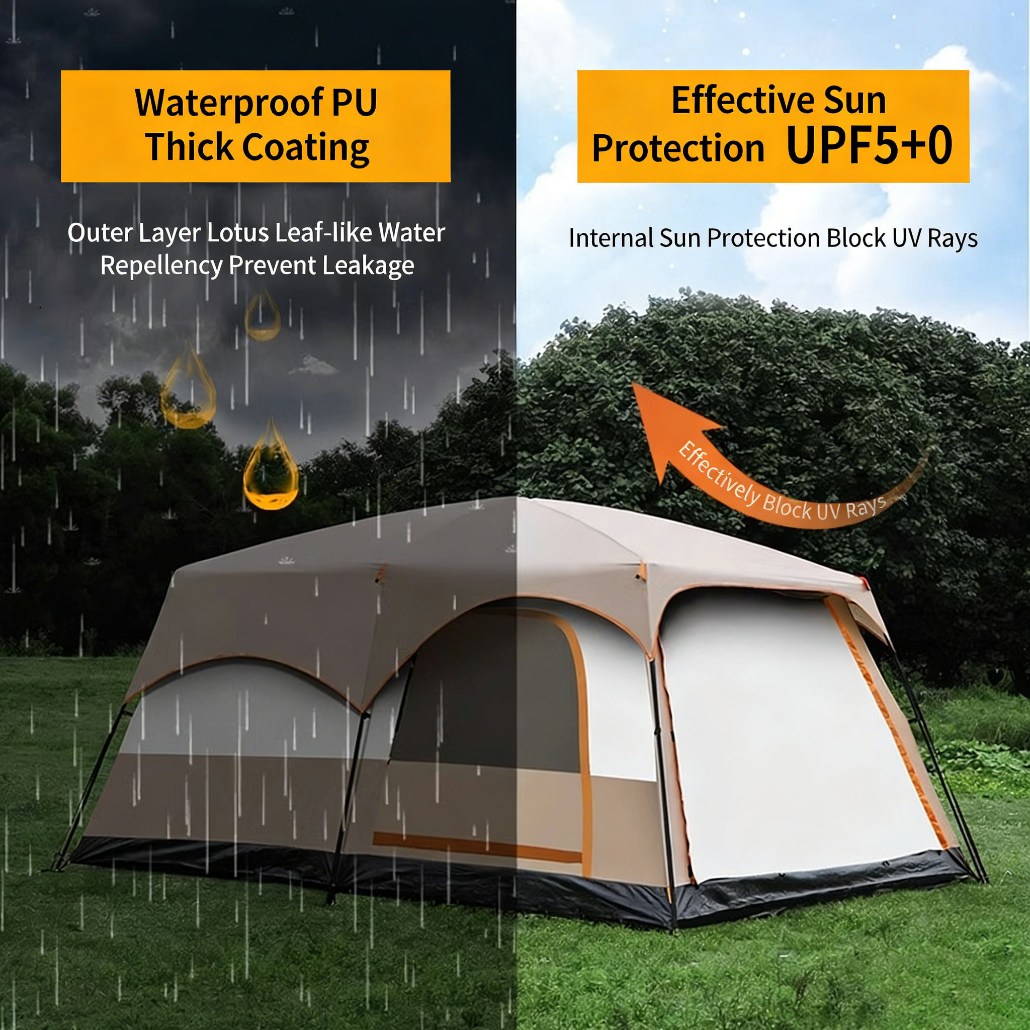 Luxury Large Camping Tent, Two - Outdoor Furniture Waterproof ulasan dan harga