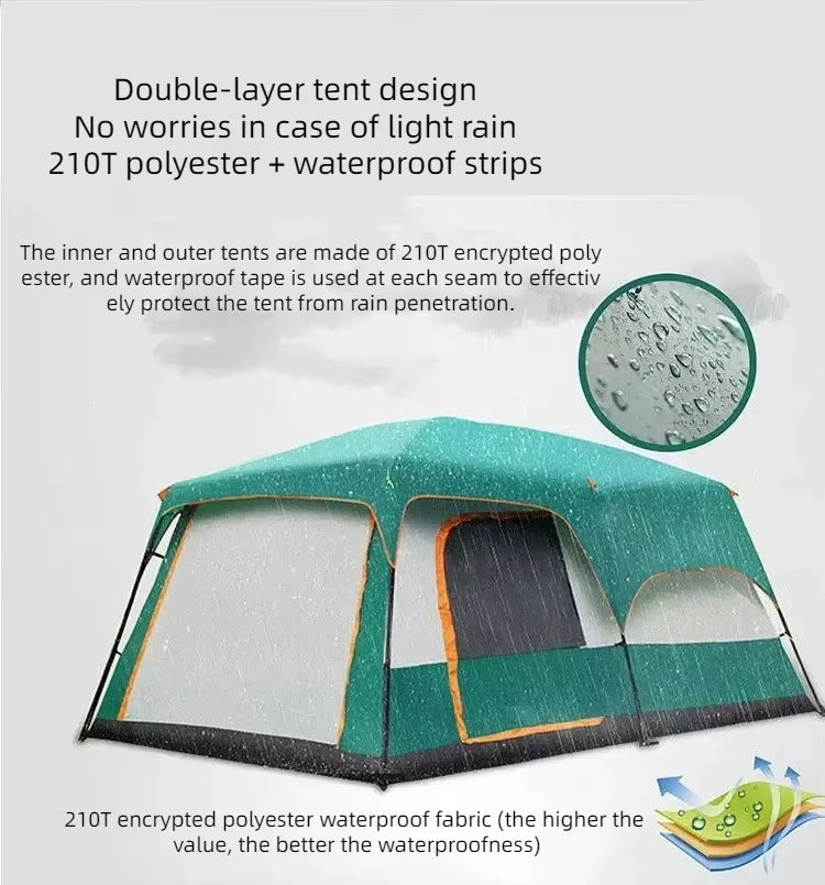 Luxury Large Camping Tent, Two - Outdoor Furniture Waterproof ulasan dan harga