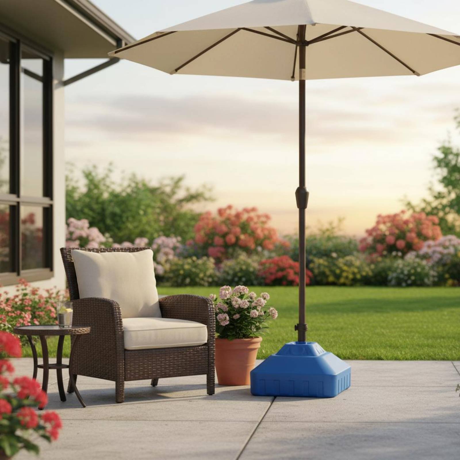 Water Fill Umbrella Base Stabl - Outdoor Furniture Vendors ulasan dan harga